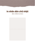 In nhãn dán chữ nhật