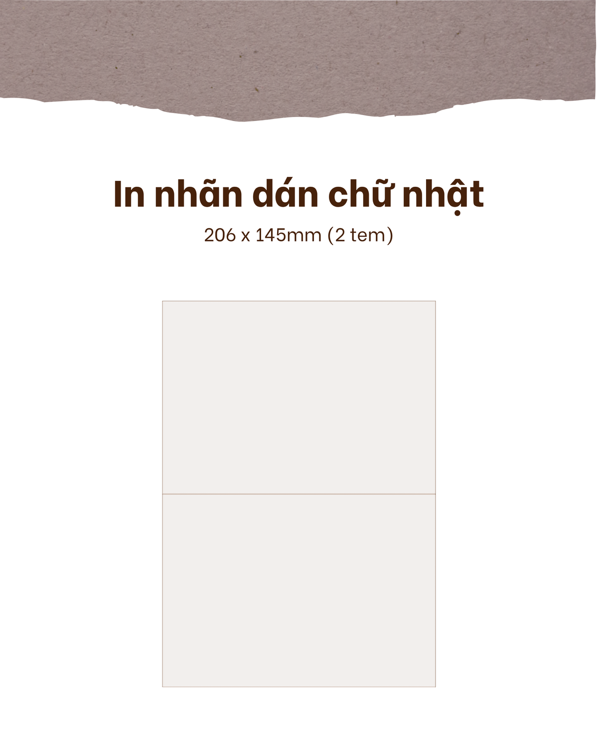 In nhãn dán chữ nhật