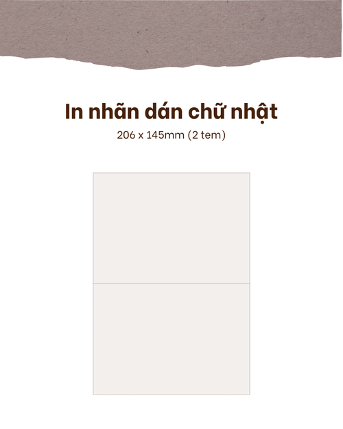 In nhãn dán chữ nhật