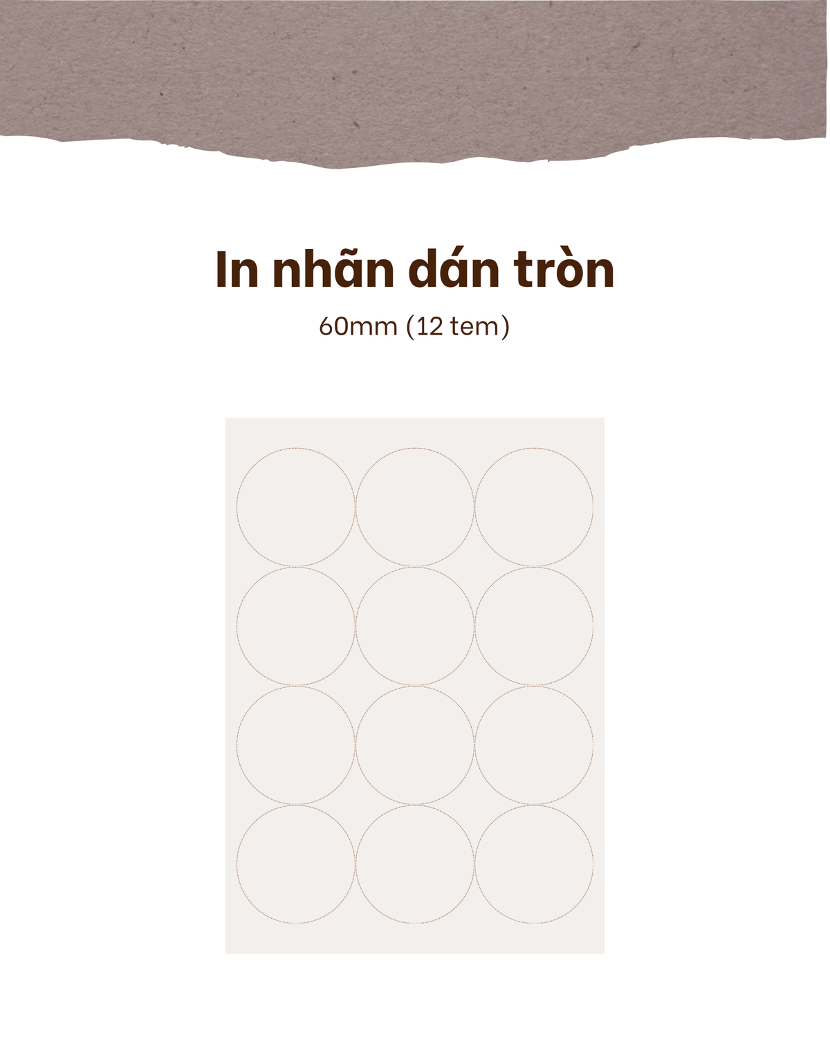 In nhãn dán tròn